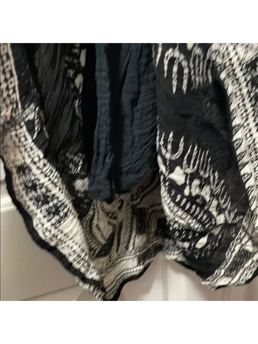 Elegant Black and White Swim Coverup - Picture 3 of 4